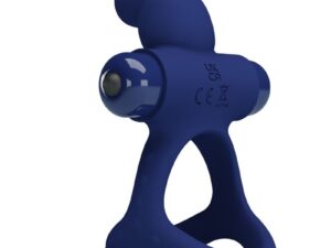 PRETTY LOVE - LUCHITO DOBLE ANILLO VIBRADOR RABBIT AZUL - Imagen 3