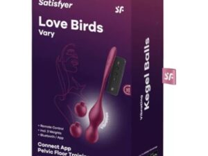 SATISFYER - LOVE BIRDS VARY BOLAS VIBRADORES APP GRATUITA ROJO VINO - Imagen 5