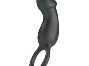 PRETTY LOVE - TRAE ANILLO VIBRADOR CON ESTIMULADOR NEGRO - Imagen 3