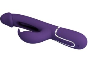 PRETTY LOVE - KAMPAS VIBRADOR RABBIT 3 EN 1 MULTIFUNCIÓN CON LENGUA VIOLETA - Imagen 4