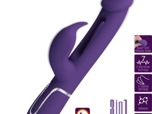 PRETTY LOVE - KAMPAS VIBRADOR RABBIT 3 EN 1 MULTIFUNCIÓN CON LENGUA VIOLETA - Imagen 1