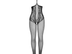 SUBBLIME - 951849 BODYSTOCKING DE REJILLA COPA ABIERTA Y CUELLO HALTER NEGRO TALLA ÚNICA - Imagen 4