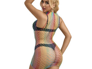 SUBBLIME - 952433 VESTIDO DE REJILLA SIN MANGAS CON CUELLO ALTO ARCOIRIS TALLA ÚNICA - Imagen 2