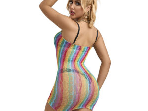 SUBBLIME - 952457 VESTIDO DE REJILLA SIN MANGAS CON HOMBROS DESCUBIERTOS ARCOIRIS TALLA ÚNICA - Imagen 2