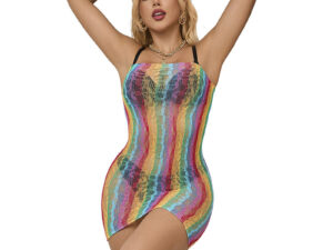 SUBBLIME - 952457 VESTIDO DE REJILLA SIN MANGAS CON HOMBROS DESCUBIERTOS ARCOIRIS TALLA ÚNICA - Imagen 3