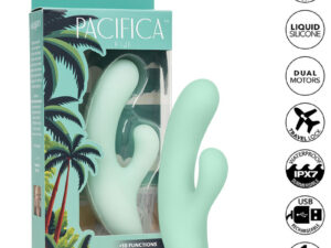 CALEXOTICS - PACIFICA FIJI VIBRADOR Y ESTIMULADOR PUNTO G 10 VIBRACIONES AQUA - Imagen 2