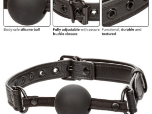 CALEXOTICS - NOCTURNAL MORDAZA DE BOLA SILICONA NEGRO - Imagen 4