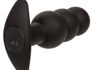 CALEXOTICS - ROCK BOTTOM PLUG ANAL CON CUENTAS 10 VIBRACIONES SILICONA NEGRO - Imagen 4