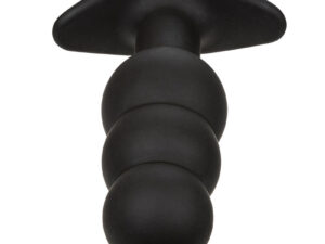 CALEXOTICS - ROCK BOTTOM PLUG ANAL CON CUENTAS 10 VIBRACIONES SILICONA NEGRO - Imagen 5