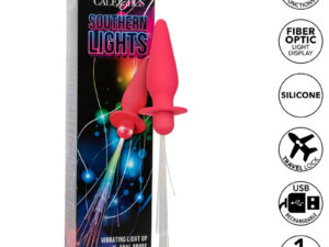 CALEXOTICS - SOUTHERN LIGHTS LIGHT UP PLUG ANAL CON LUCES 10 VIBRACIONES SILICONA ROSA - Imagen 1