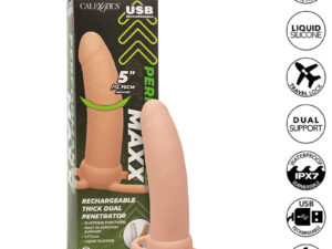 CALEXOTICS - MAXX DOBLE PENETRADOR GRUESO 10 VIBRACIONES NATURAL - Imagen 1