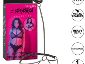 CALEXOTICS - EUPHORIA COLLAR HALTER Y CORREA CON CADENA TALLA PLUS - Imagen 1