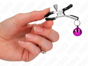 KINK - PINZAS PARA PEZONES CON CAMPANILLA VIOLETA 6 CM - Imagen 4