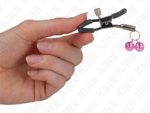 KINK - PINZAS PARA PEZONES CON DOBLE CAMPANILLA ROSA 6 CM - Imagen 3