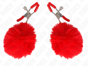 KINK - PINZAS PARA PEZONES CON POMPÓN ROJO 6 CM - Imagen 2