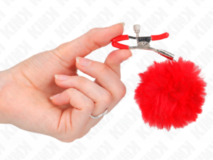 KINK - PINZAS PARA PEZONES CON POMPÓN ROJO 6 CM - Imagen 4