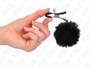 KINK - PINZAS PARA PEZONES CON POMPÓN NEGRO 6 CM - Imagen 4
