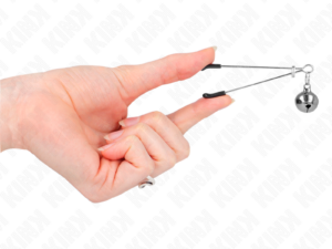 KINK - PINZAS PARA PEZONES FINA CON CASCABEL PLATEADO 7 CM - Imagen 4