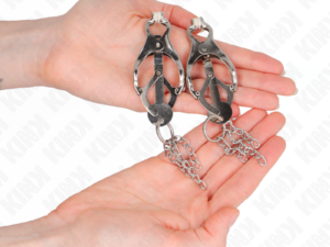 KINK - PINZAS PARA PEZONES ESTILO JAPONÉS CON CADENAS PLATEADO - Imagen 3