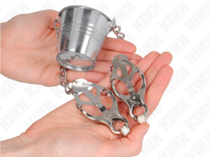 KINK - PINZAS PARA PEZONES CON CUBO PLATEADO - Imagen 3