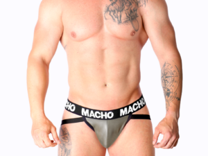 MACHO - MX27GR JOCK CUERO GRIS BEIGE XL - Imagen 5