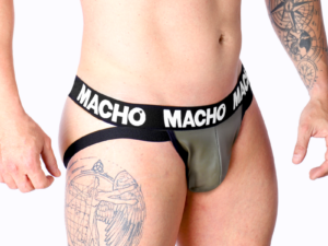 MACHO - MX27GR JOCK CUERO GRIS BEIGE XL - Imagen 2