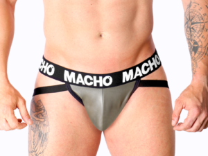 MACHO - MX27GR JOCK CUERO GRIS BEIGE XL - Imagen 1