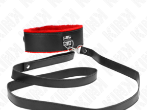 KINK - COLLAR CON CORREA 116 CM DE PIEL ROJO AJUSTABLE 40-48 CM X 6 CM - Imagen 4