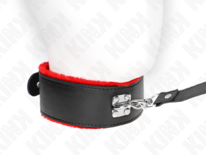 KINK - COLLAR CON CORREA 116 CM DE PIEL ROJO AJUSTABLE 40-48 CM X 6 CM - Imagen 2