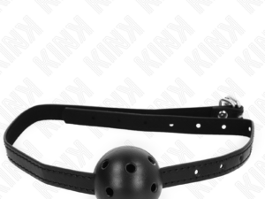 KINK - MORDAZA DE BOLA 4.5 CM TRANSPIRABLE SIMPLICITY NEGRO 62 x 1.5 CM - Imagen 3