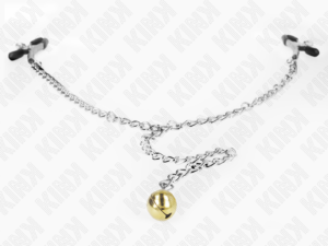 KINK - PINZAS PARA PEZONES CON CAMPANA DORADO Y CADENA 30 CM - Imagen 3