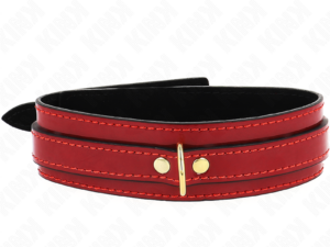 KINK - COLLAR AJUSTABLE ROJO VINO DETALLES DORADOS 29-42.5 CM X 4 CM - Imagen 4