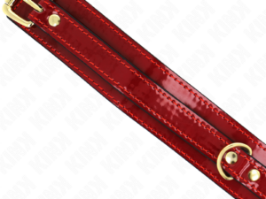 KINK - COLLAR AJUSTABLE ROJO VINO DETALLES DORADOS 29-42.5 CM X 4 CM - Imagen 5