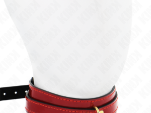 KINK - COLLAR AJUSTABLE ROJO VINO DETALLES DORADOS 29-42.5 CM X 4 CM - Imagen 3