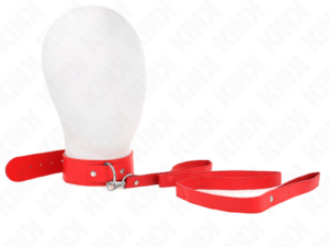 KINK - COLLAR CON CORREA 116 CM FINO ROJO AJUSTABLE 32-50 CM X 8 CM - Imagen 1