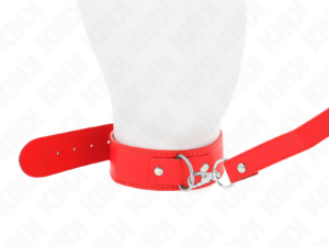 KINK - COLLAR CON CORREA 116 CM FINO ROJO AJUSTABLE 32-50 CM X 8 CM - Imagen 5