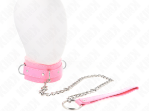 KINK - COLLAR CON CORREA 65 CM CON RESTRICCIONES ROSA AJUSTABLE 36-42 CM X 5.5 CM - Imagen 1