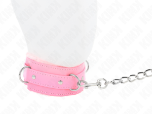 KINK - COLLAR CON CORREA 65 CM CON RESTRICCIONES ROSA AJUSTABLE 36-42 CM X 5.5 CM - Imagen 4