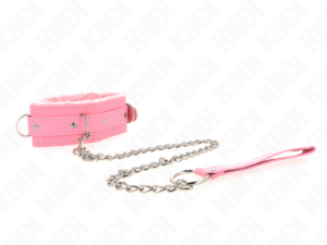 KINK - COLLAR CON CORREA 65 CM CON RESTRICCIONES ROSA AJUSTABLE 36-42 CM X 5.5 CM - Imagen 2