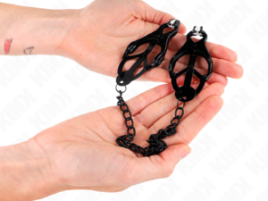 KINK - PINZAS PARA PEZONES ESTILO JAPONÉS CON CADENA NEGRO 30 CM - Imagen 4