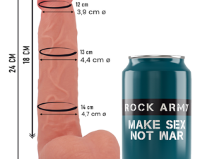 ROCKARMY - RAPTOR DILDO REALISTA DUAL DENSITY LIQUID SILICONE 24 CM -O- 4.4 CM - Imagen 3