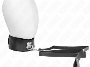 KINK - COLLAR CON CORREA 116 CM DE PIEL NEGRO AJUSTABLE 40-48 CM X 6 CM - Imagen 1