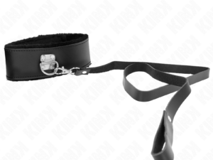 KINK - COLLAR CON CORREA 116 CM DE PIEL NEGRO AJUSTABLE 40-48 CM X 6 CM - Imagen 4