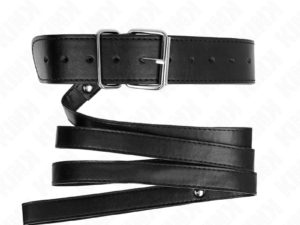 KINK - COLLAR CON CORREA 116 CM FINO NEGRO AJUSTABLE 32-50 CM X 8 CM - Imagen 4