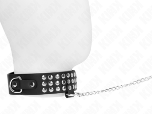 KINK - COLLAR CON CORREA 65 CM CON BRILLOS AJUSTABLE 37-42 CM X 5.3 CM - Imagen 2