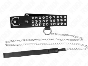 KINK - COLLAR CON CORREA 65 CM CON BRILLOS AJUSTABLE 37-42 CM X 5.3 CM - Imagen 3