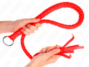 KINK - LÁTIGO DE SERPIENTE CON ANILLO DE MANO ROJO 65 CM - Imagen 4