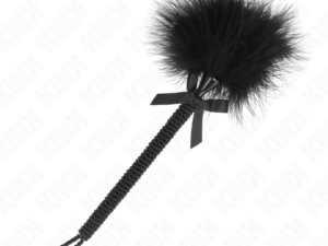 KINK - MASAJEADOR DE CUERDA DE NAILON CON PLUMAS PARA COSQUILLAS Y LAZO NEGRO 25 CM - Imagen 1