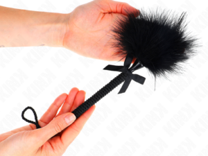 KINK - MASAJEADOR DE CUERDA DE NAILON CON PLUMAS PARA COSQUILLAS Y LAZO NEGRO 25 CM - Imagen 5