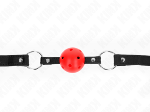 KINK - MORDAZA DE BOLA 4.5 CM ROJA DURA HUECA MODELO 1 63.5 X 2 CM - Imagen 4